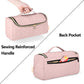 Hair Dryer Travel Case with Straightener Attachment Compartments