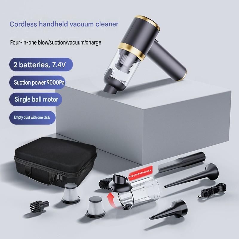 4-in-1 Cordless Handheld Vacuum and Air Duster – Black