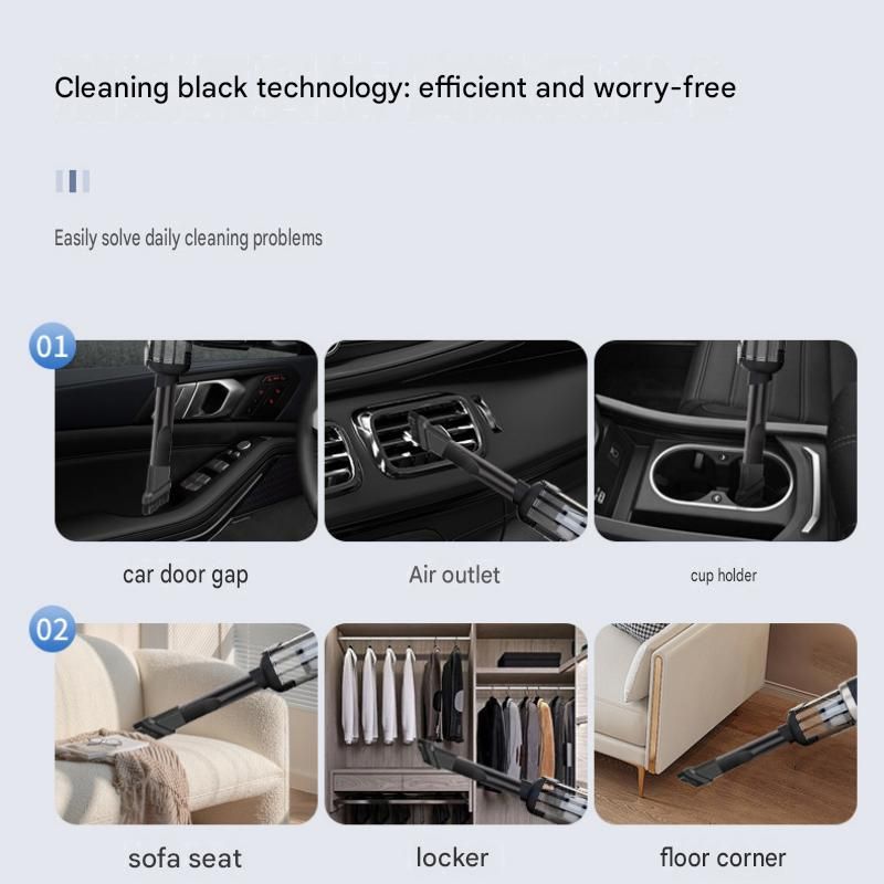 4-in-1 Cordless Handheld Vacuum and Air Duster – Black