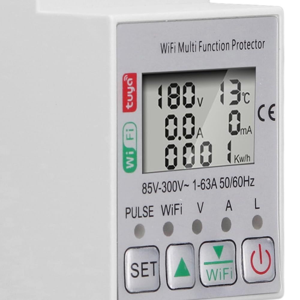 Smart Circuit Breaker with Power Metering – 63A, 2 Pole DIN Rail