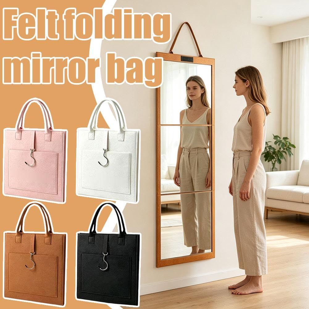 Foldable Full Length Wall Mirror – Shatterproof Acrylic with Handle