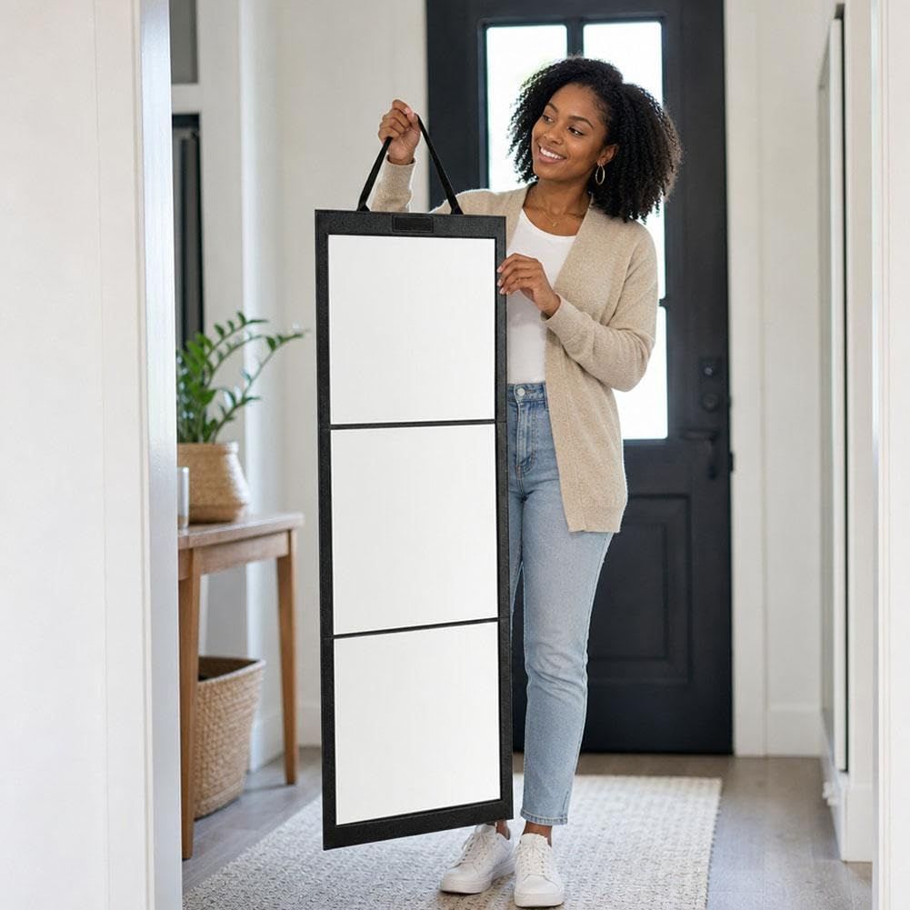 Foldable Full Length Wall Mirror – Shatterproof Acrylic with Handle