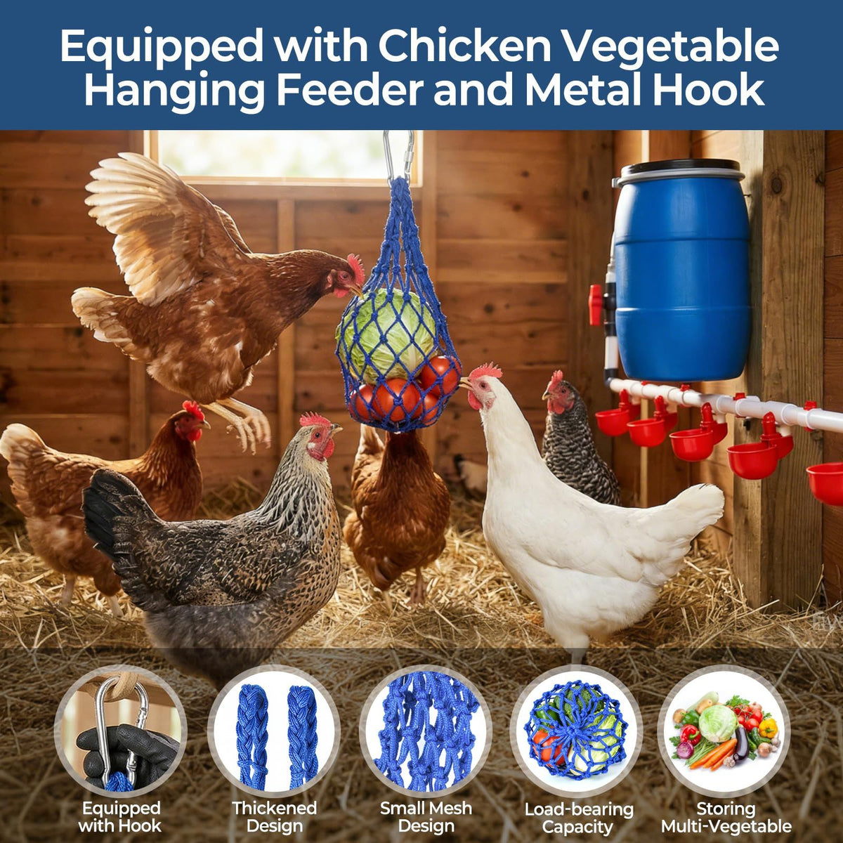 57 Piece Automatic Chicken Waterer Kit with 8 Water Cups