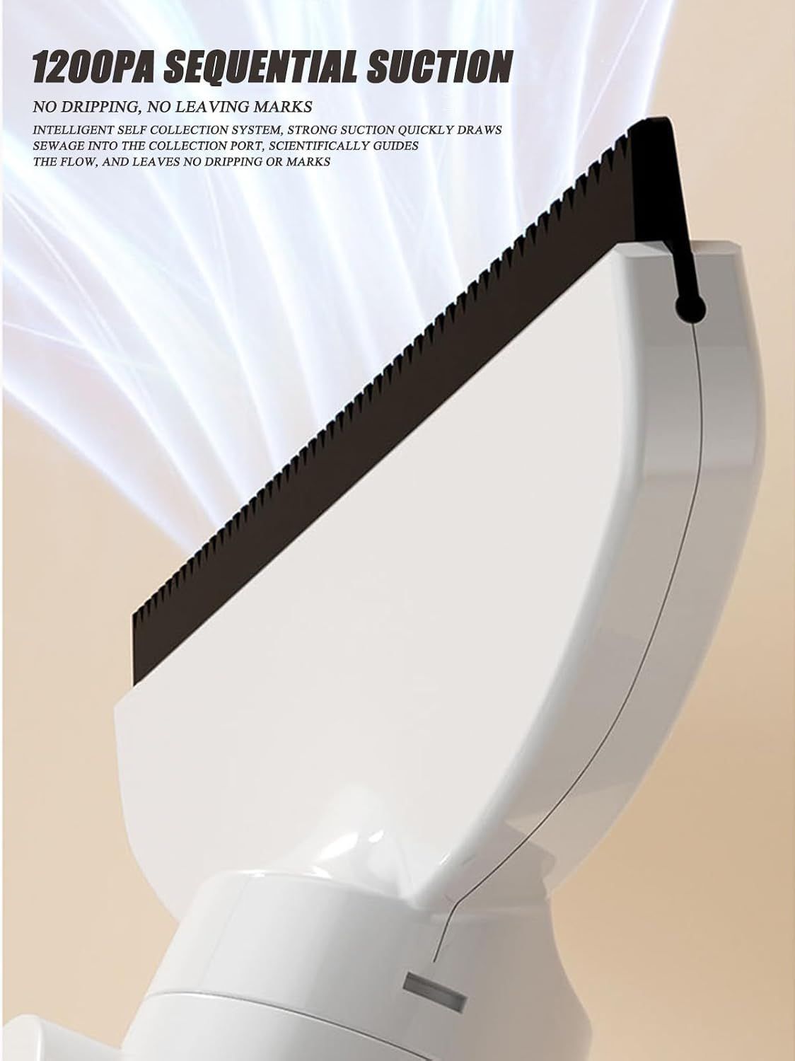 1200Pa Cordless Electric Window Cleaner – LED Display, Grey
