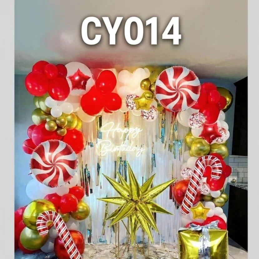 Christmas Balloon Bundle – Arch and Tree Kits, Foil and Latex
