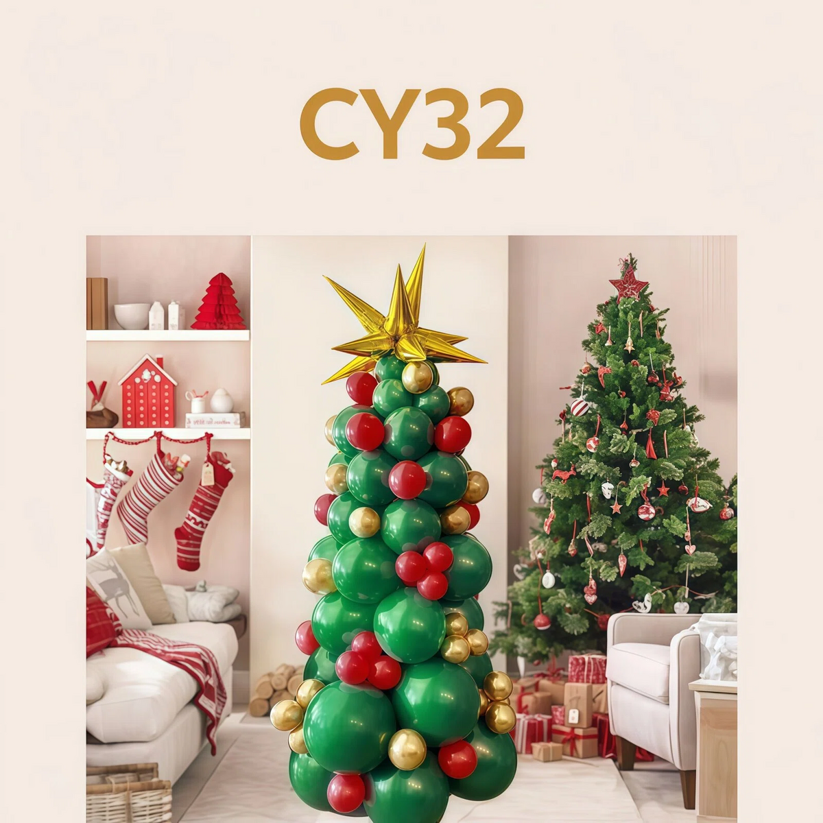 Christmas Balloon Bundle – Arch and Tree Kits, Foil and Latex