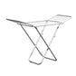 Double wing folding clothes drying rack white