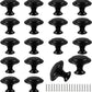 18 Piece Black Cabinet Knobs – 30mm Aluminium Alloy