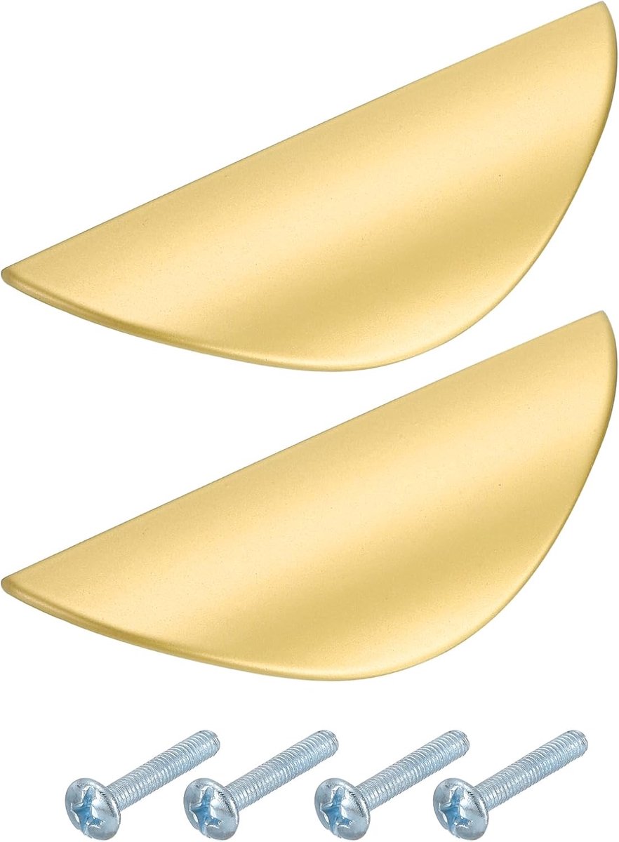 2 Piece Half-Moon Cabinet Handles – 32mm Hole Spacing