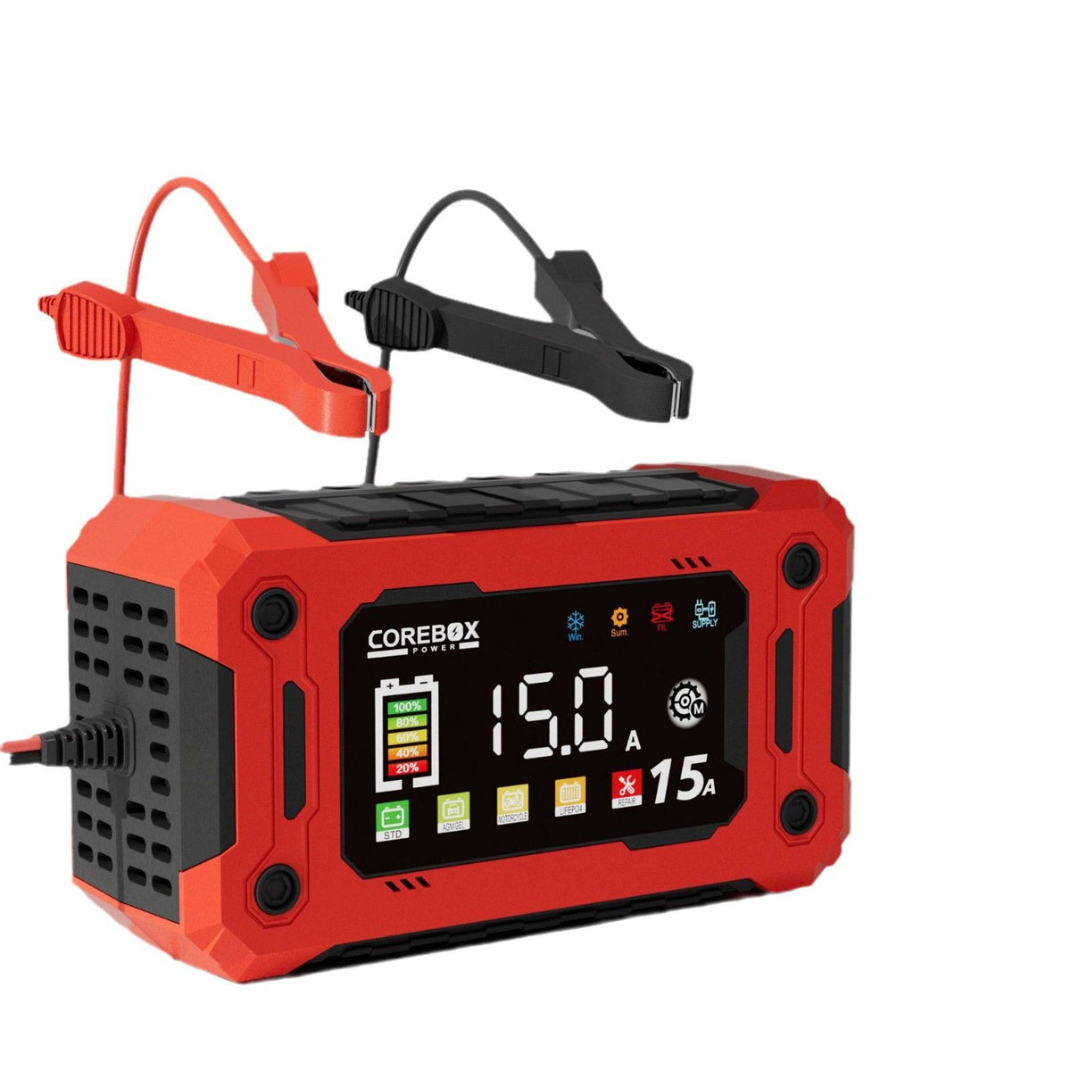 15 Amp 12V/24V Smart Battery Charger – Lithium and Lead-Acid