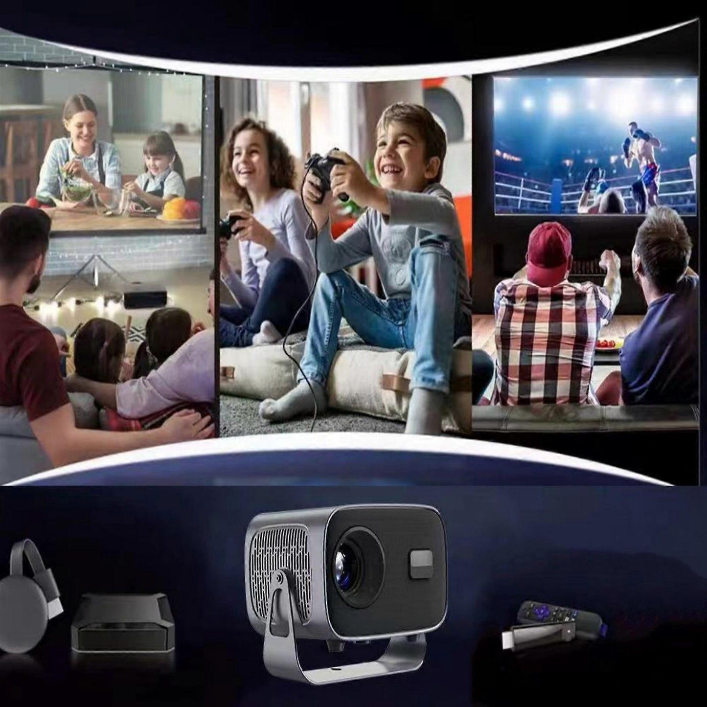 Portable 4K Projector - Smart Video Projector for Home opera