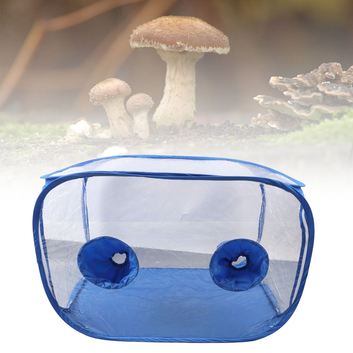 Portable Foldable Mushroom Still Air Box with 2 Arm Ports