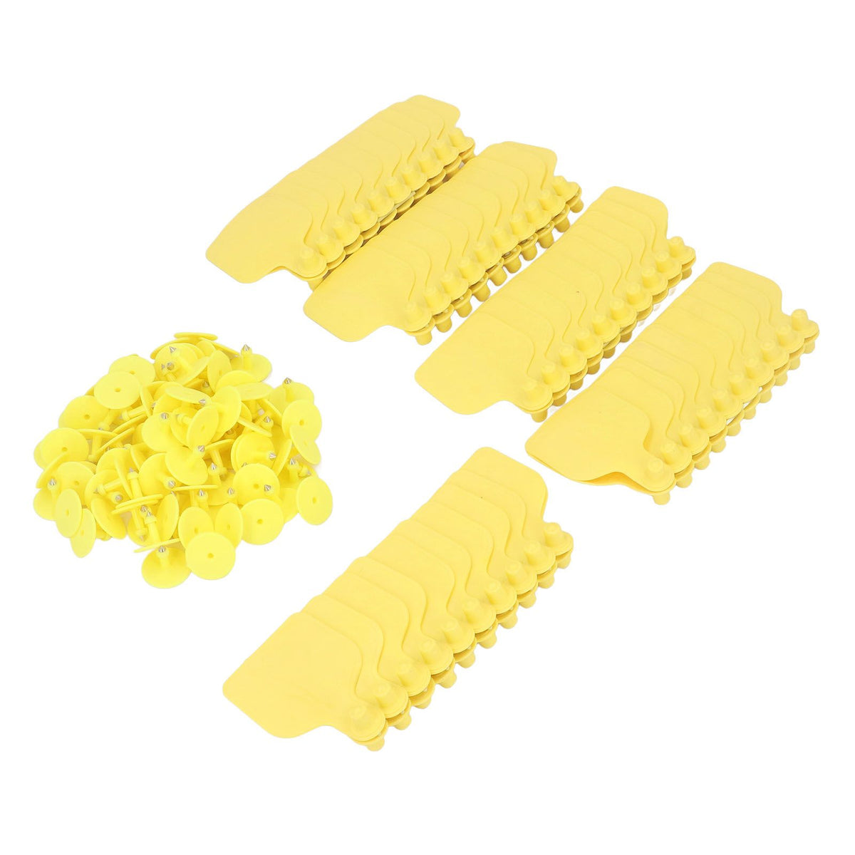 100 Pack Yellow Cattle Ear Tags – Polyurethane Livestock ID