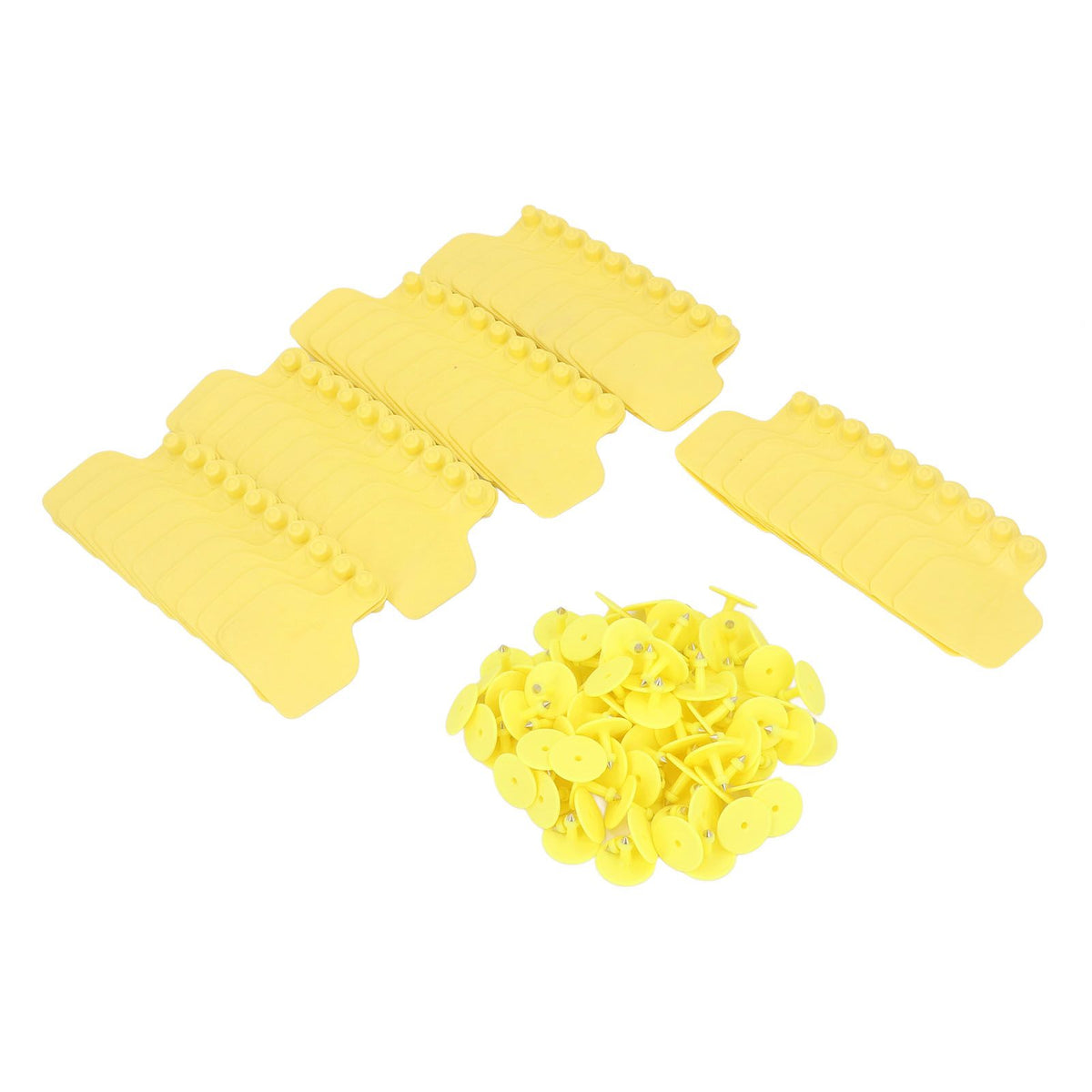 100 Pack Yellow Cattle Ear Tags – Polyurethane Livestock ID