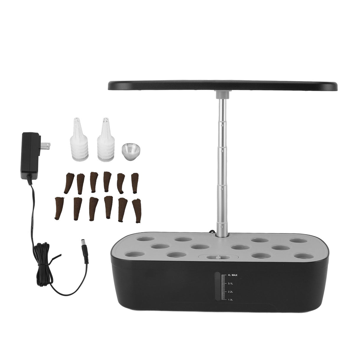 12 Pod Hydroponic Planter with LED Grow Light – Soilless Garden Kit