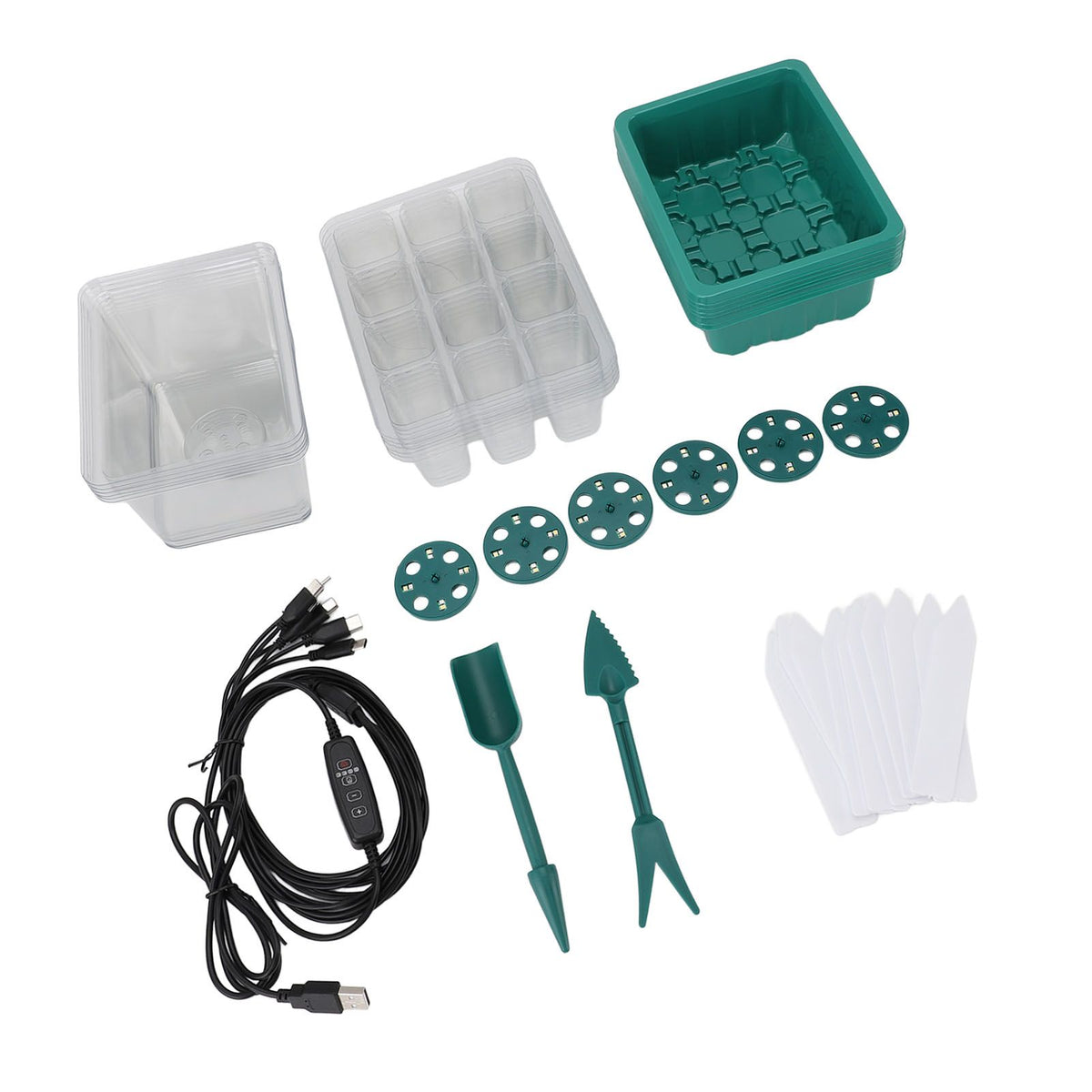 Plant Starter Kit with Humidity Dome and Full Spectrum LED Grow Light