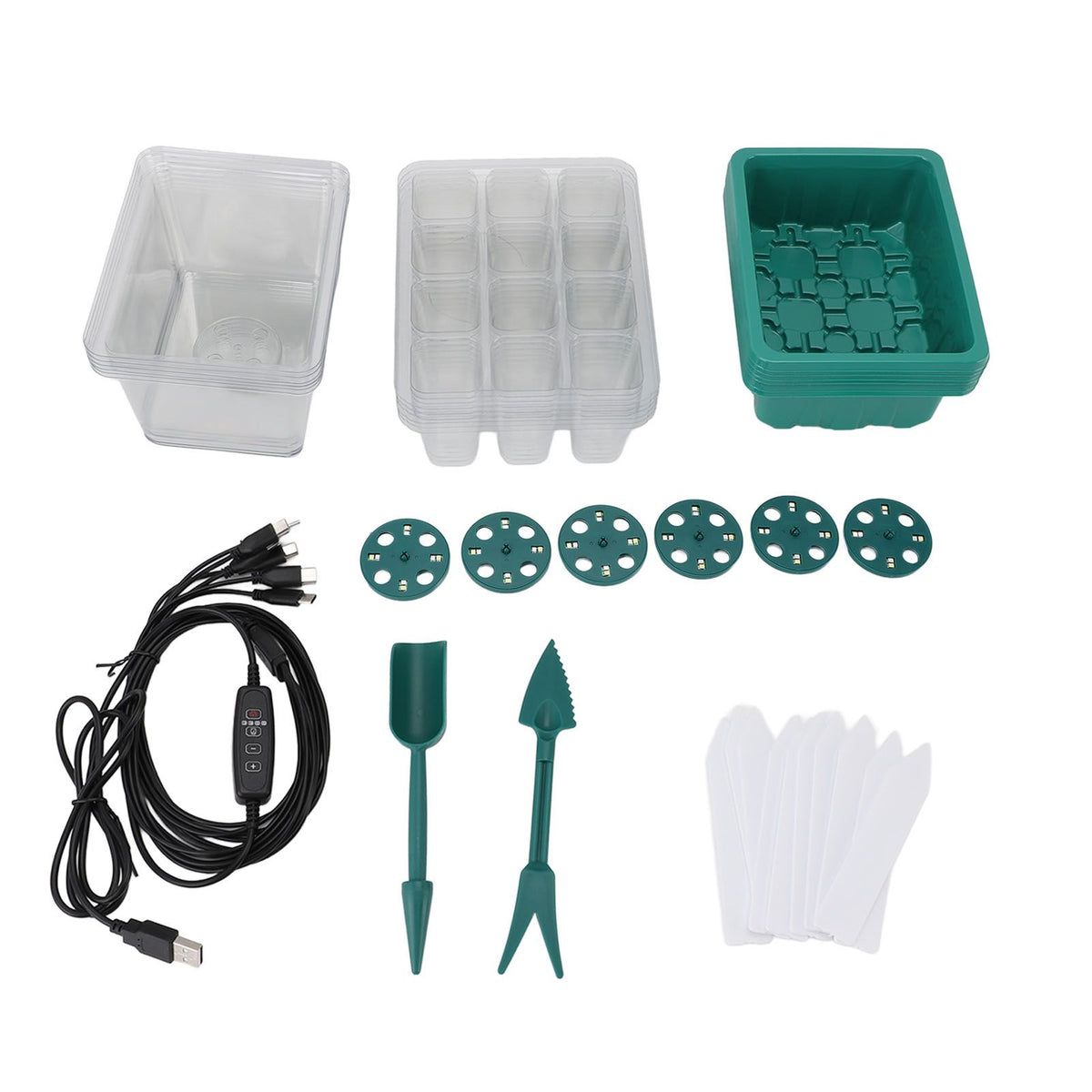 Plant Starter Kit with Humidity Dome and Full Spectrum LED Grow Light
