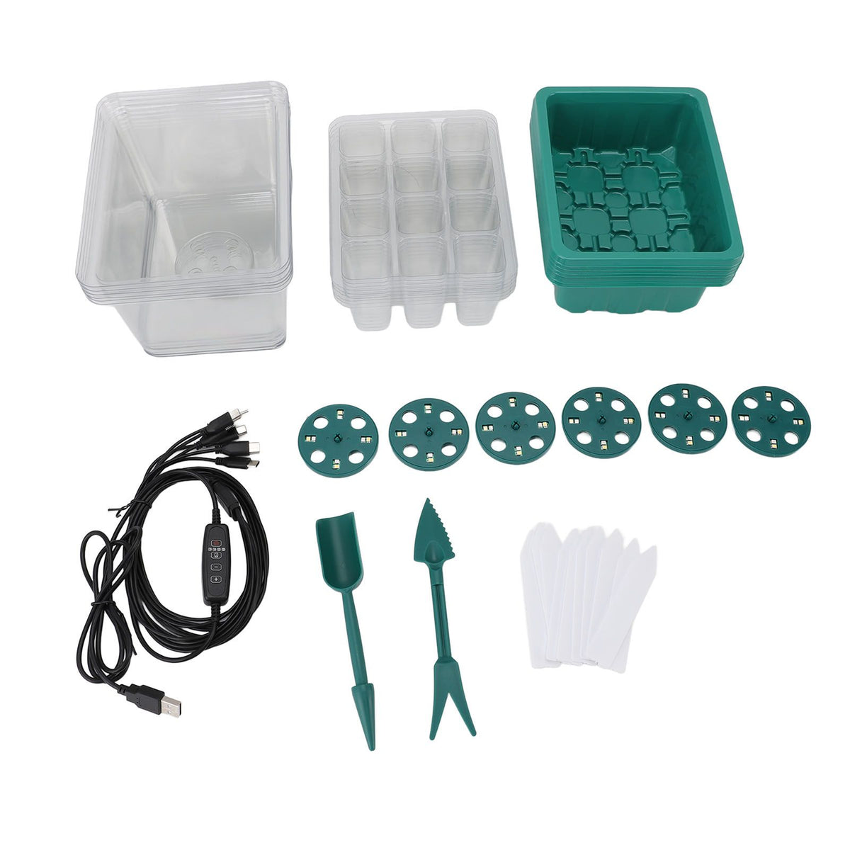 Plant Starter Kit with Humidity Dome and Full Spectrum LED Grow Light