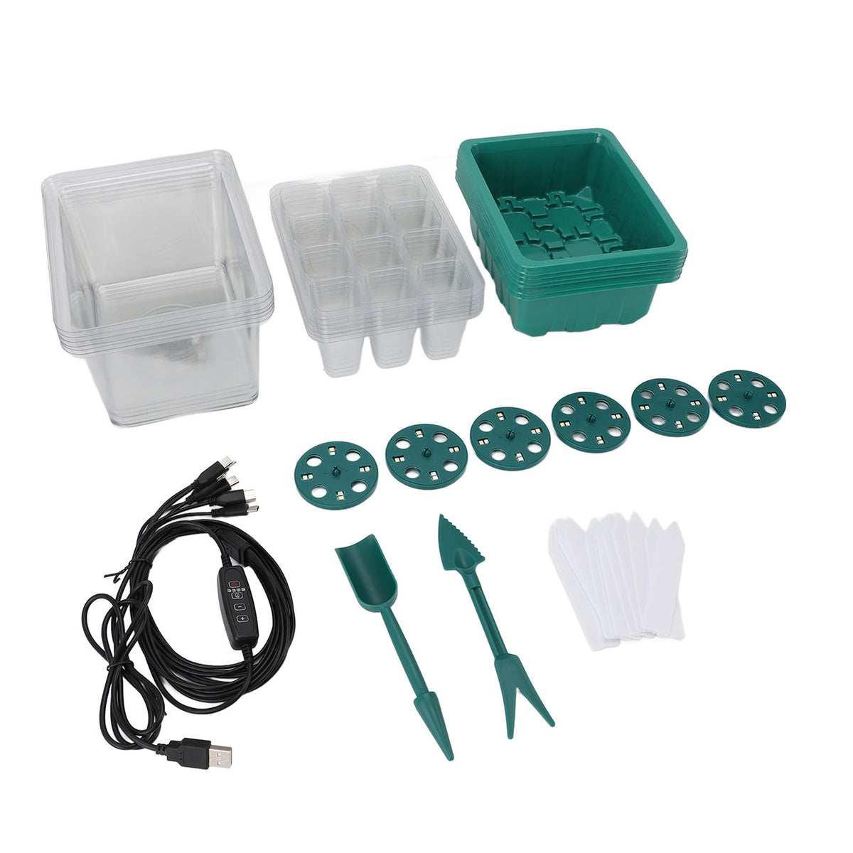 Plant Starter Kit with Humidity Dome and Full Spectrum LED Grow Light