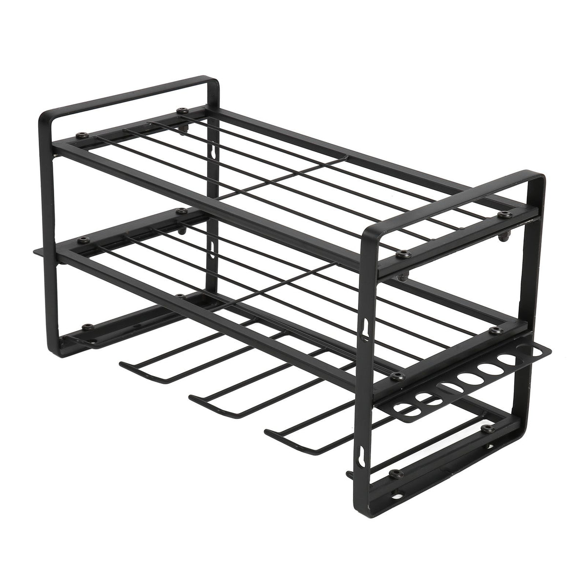 Wall Mount Drill Organiser – Black, 150lb Load Bearing