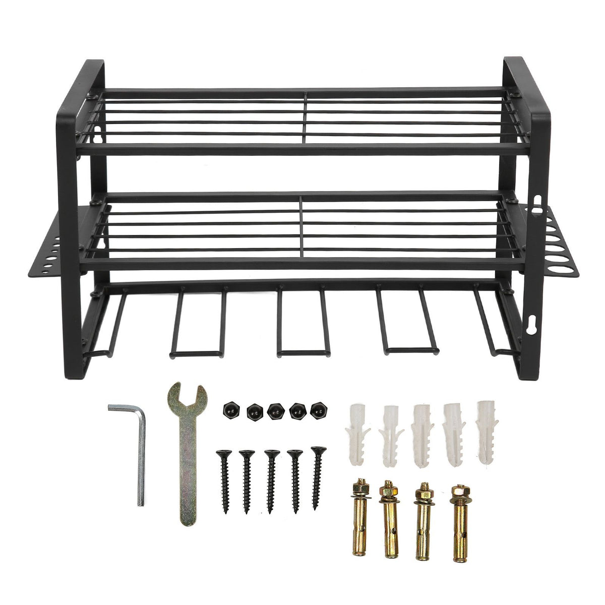 Wall Mount Drill Organiser – Black, 150lb Load Bearing