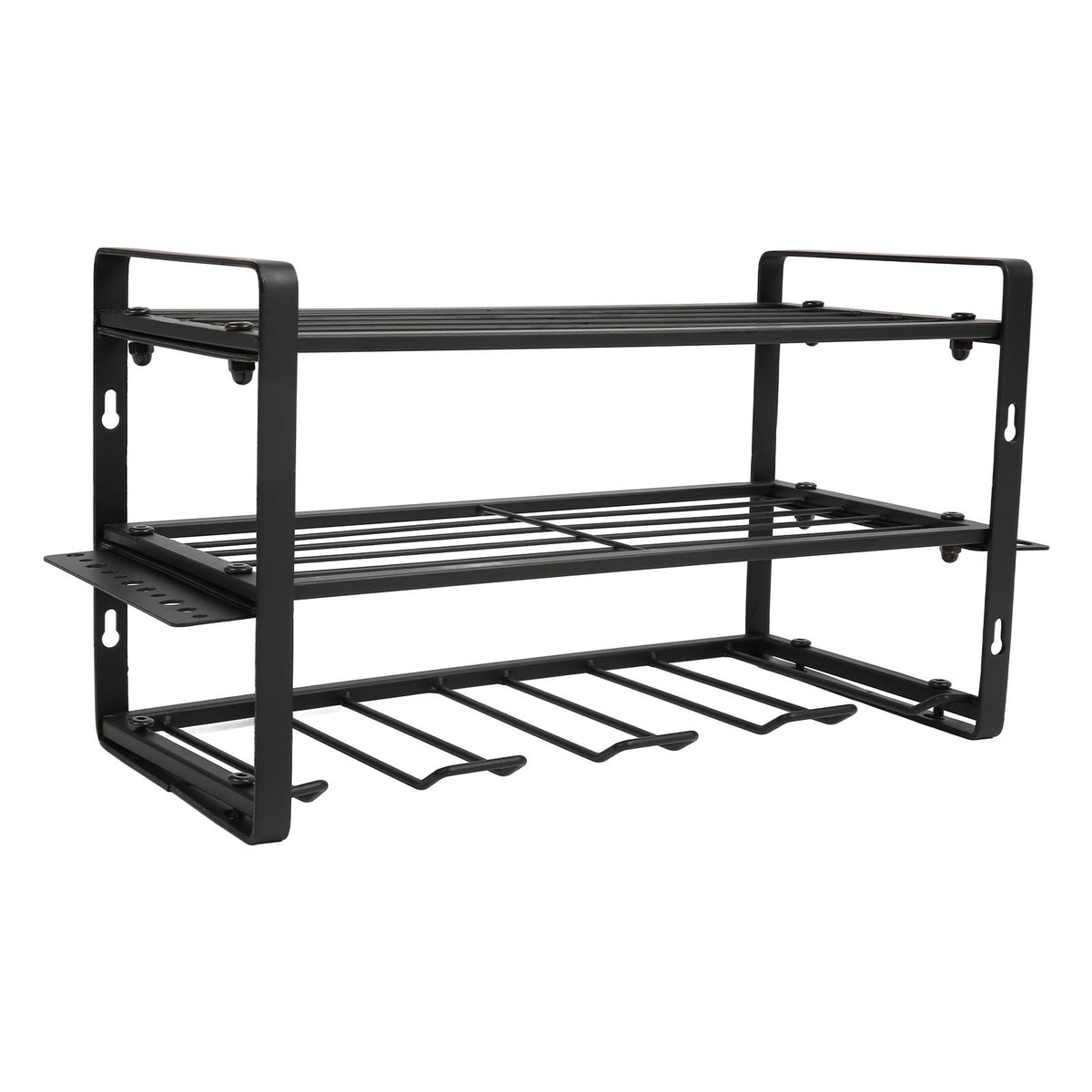 Wall Mount Drill Organiser – Black, 150lb Load Bearing