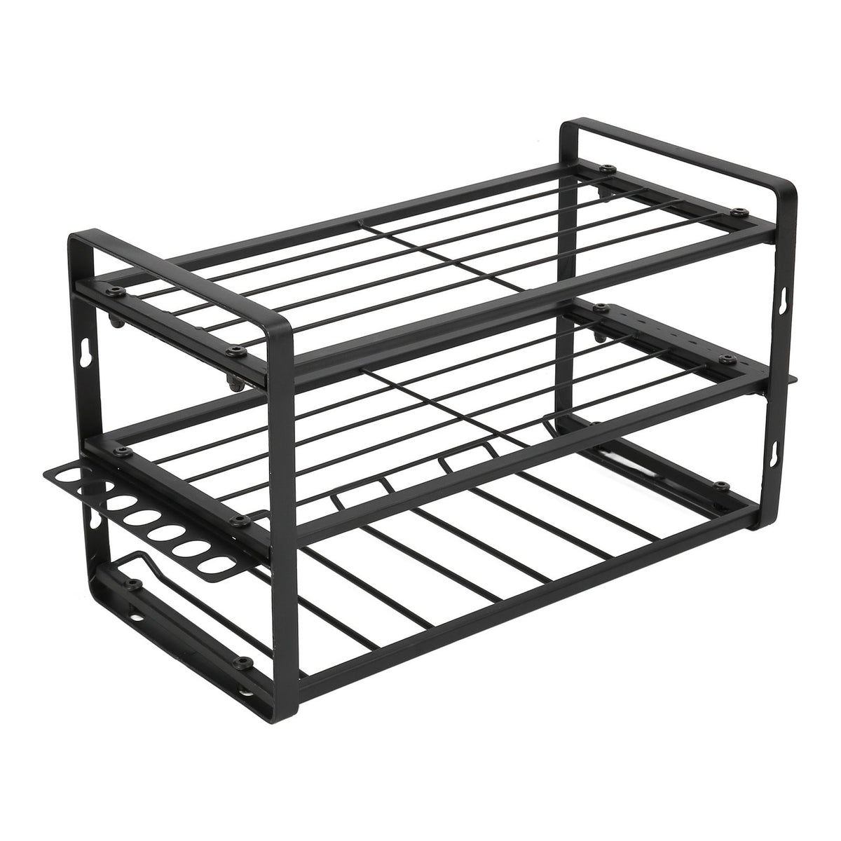 Wall Mount Drill Organiser – Black, 150lb Load Bearing