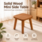 Solid Wood Mini Side Table and Stool – Black, 30x30x30cm