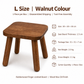 Solid Wood Mini Side Table and Stool – Black, 30x30x30cm