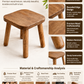 Solid Wood Mini Side Table and Stool – Walnut, 30x30x30cm