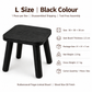 Solid Wood Mini Side Table and Stool – Walnut, 30x30x30cm
