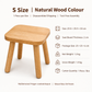 Solid Wood Mini Side Table and Stool – Walnut, 30x30x30cm