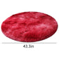 43in Red Round Shag Rug – Non-Shedding Non-Slip