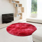 43in Red Round Shag Rug – Non-Shedding Non-Slip