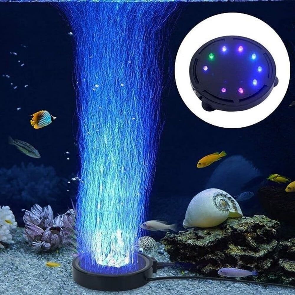 LED Aquarium Bubble Light with Air Stone