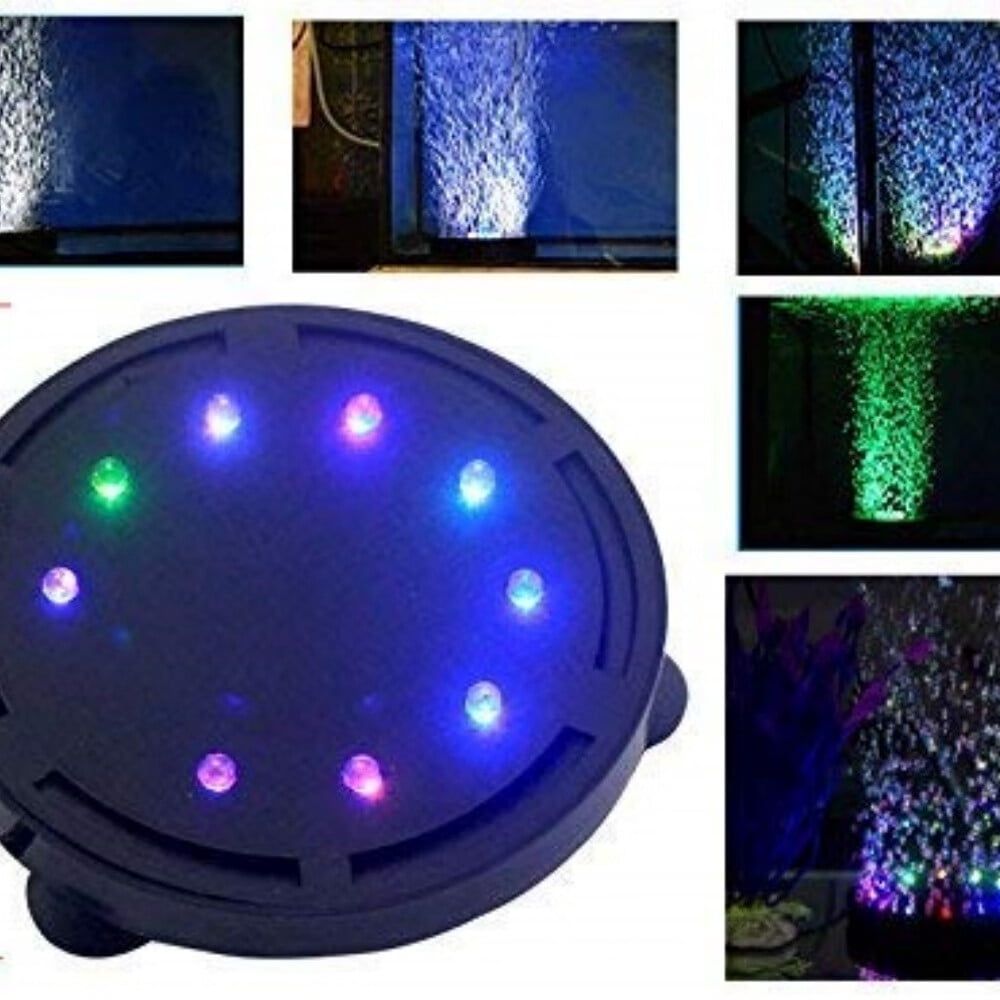 LED Aquarium Bubble Light with Air Stone