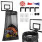 Over-the-Door Basketball Laundry Hamper with Hoop – Black