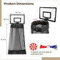 Over-the-Door Basketball Laundry Hamper with Hoop – Black
