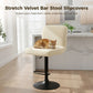 Set of 4 Stretch Velvet Bar Stool Covers – Beige