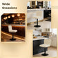 Set of 4 Stretch Velvet Bar Stool Covers – Beige