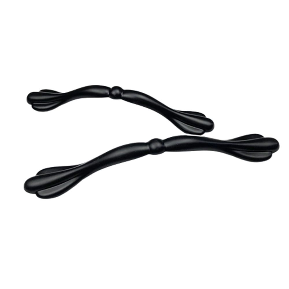 5 Pack Matte Black Zinc Alloy Cabinet Handles