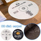Round Vinyl Record Floor Mat – Black Non-Slip Rug