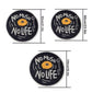 Round Vinyl Record Floor Mat – Black Non-Slip Rug