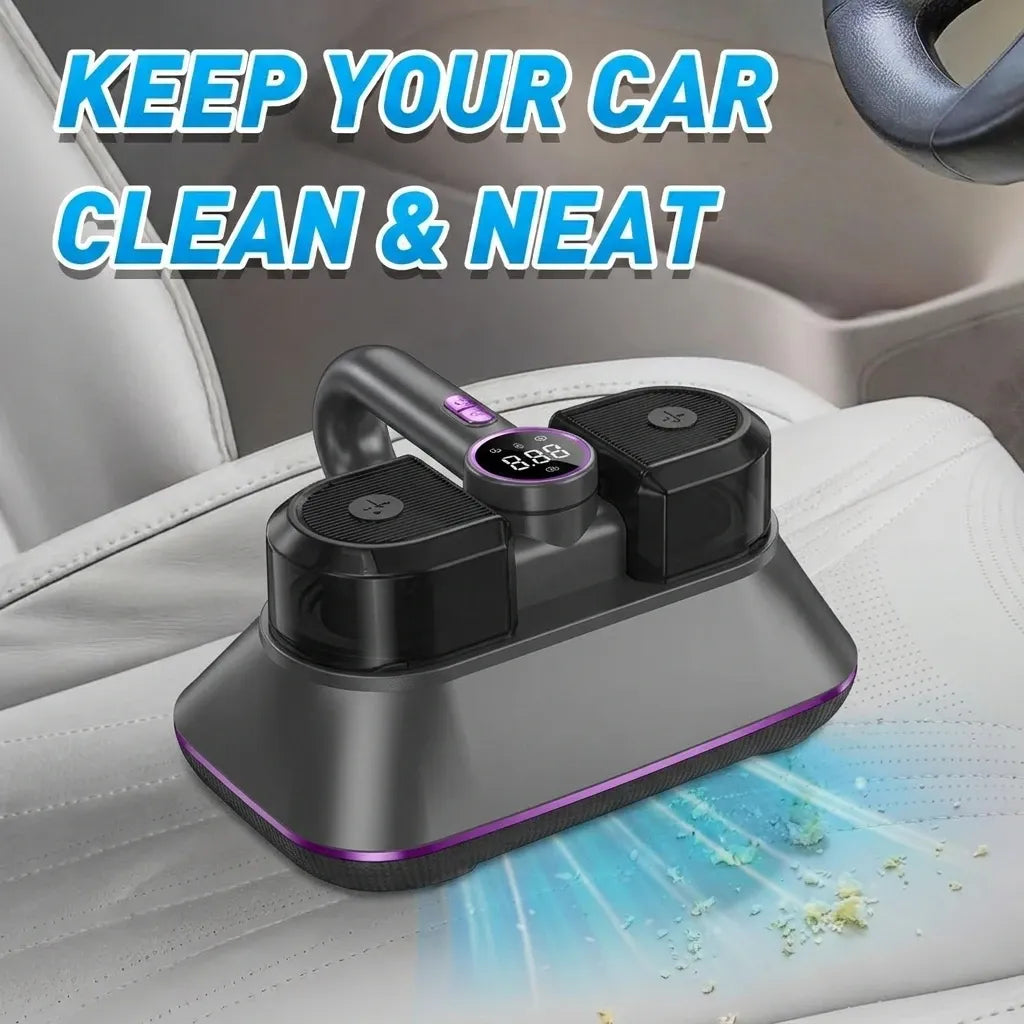 8000Pa Wireless Smart Mite Vacuum – HEPA, High-Frequency Tapping