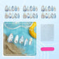 Blue Seaside Decorated False Nails – Seashell and Starfish