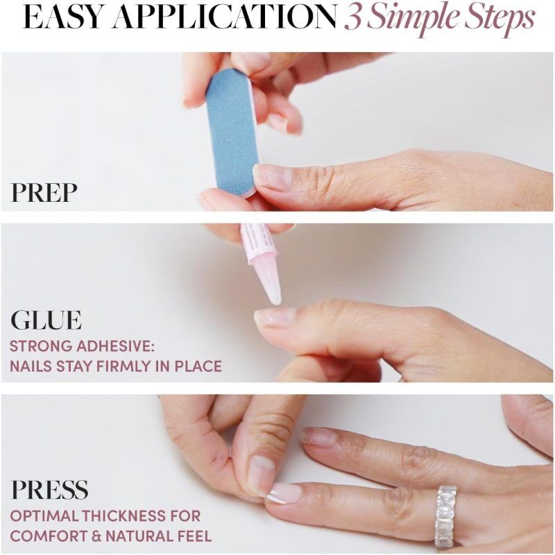 Pink Gothic Press-On Nail Art Set