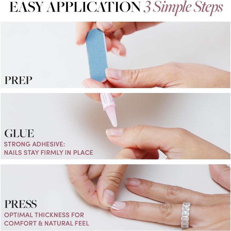 Pink Gothic Press-On Nail Art Set