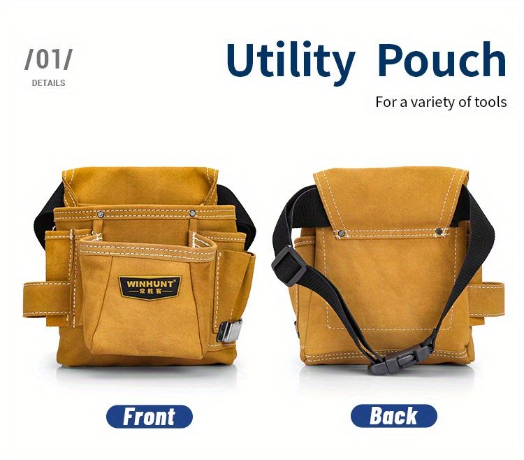 Adjustable Tool Belt – Yellow and Grey, for Tradies and DIY