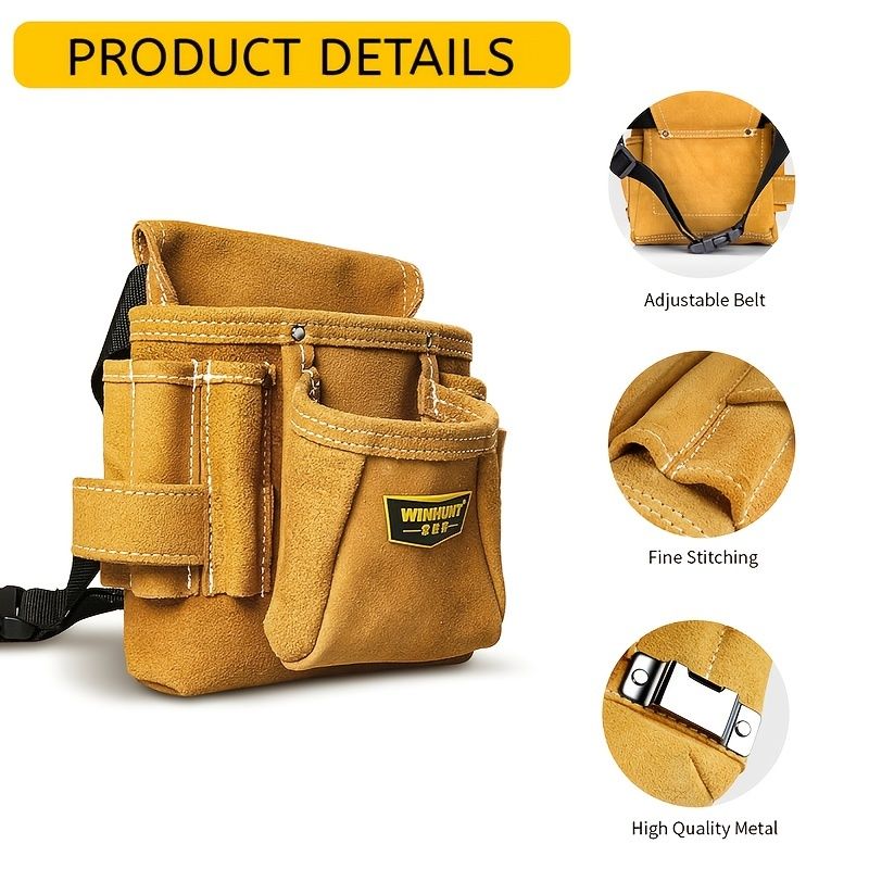 Adjustable Tool Belt – Yellow and Grey, for Tradies and DIY
