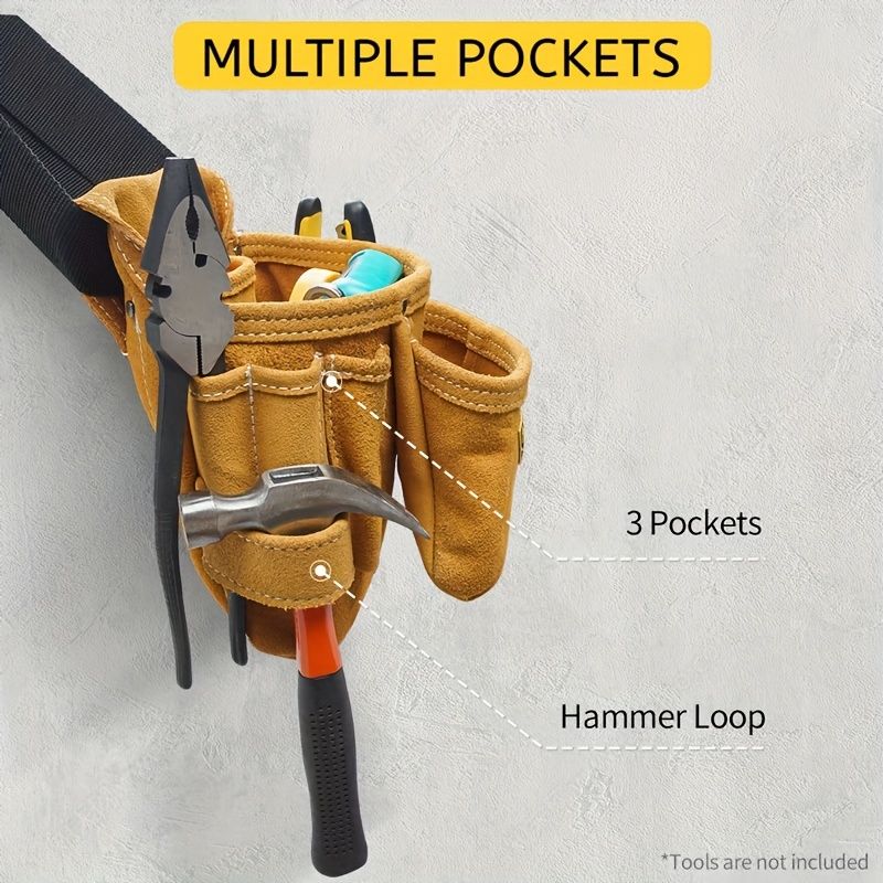 Adjustable Tool Belt – Yellow and Grey, for Tradies and DIY